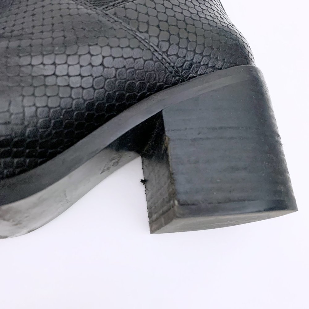 & OTHER STORIES Python Embossed Leather Boots - Picture 10 of 14